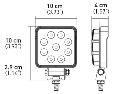 Hella ValueFit Work Light 4SQ 1.0 MV CR H+S DT 357103041 357103041 Photo - Primary