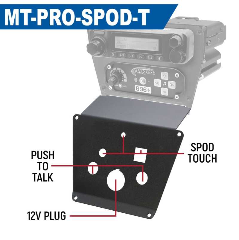 Rugged Radios Polaris RZR PRO XP/Turbo R/PRO R Dash Mount - Scosche M8RIX MT-PRO-M8RIX MT-PRO-M8RIX Photo - Primary
