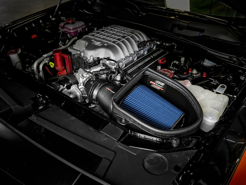 aFe Magnum Force Stage-2 Track Series Carbon Fiber AIS w/ Pro 5R Media - 18 Dodge Challenger V8-6.2L 57-10001R 57-10001R Photo - Mounted