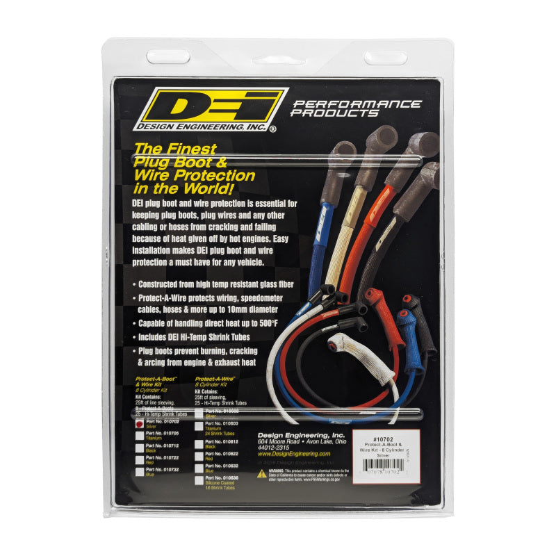 DEI Protect-A-Boot and Wire Kit 8 Cylinder - Silver 10702 10702 Photo - in package
