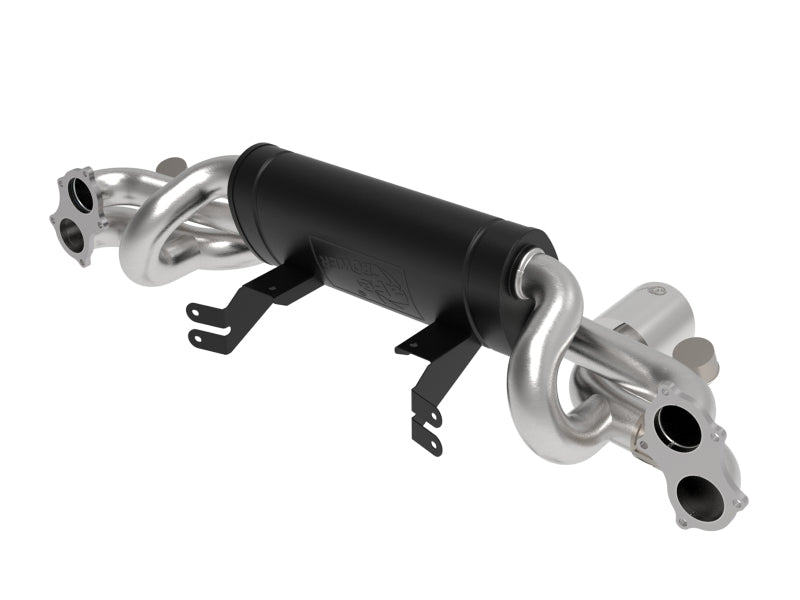 aFe MACHForce XP 2.25in-2.5in 304SS Exhaust Cat-Back 20-22 Porsche Cayman GT4 (718) - Polished Tips 49-36443-P 49-36443-P Photo - Unmounted