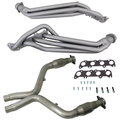 BBK 11-14 Ford Mustang GT 1-3/4 Long Tube Headers w/High Flow Catted X-Pipe (Ti Ceramic) 16331 16331 Photo - Primary