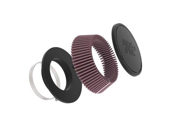 K&N Engineering K&N Universal Rubber Filter 0.75in FLG 4.0625in OD 2.1875in Height RU-4480 RU-4480 Photo - out of package