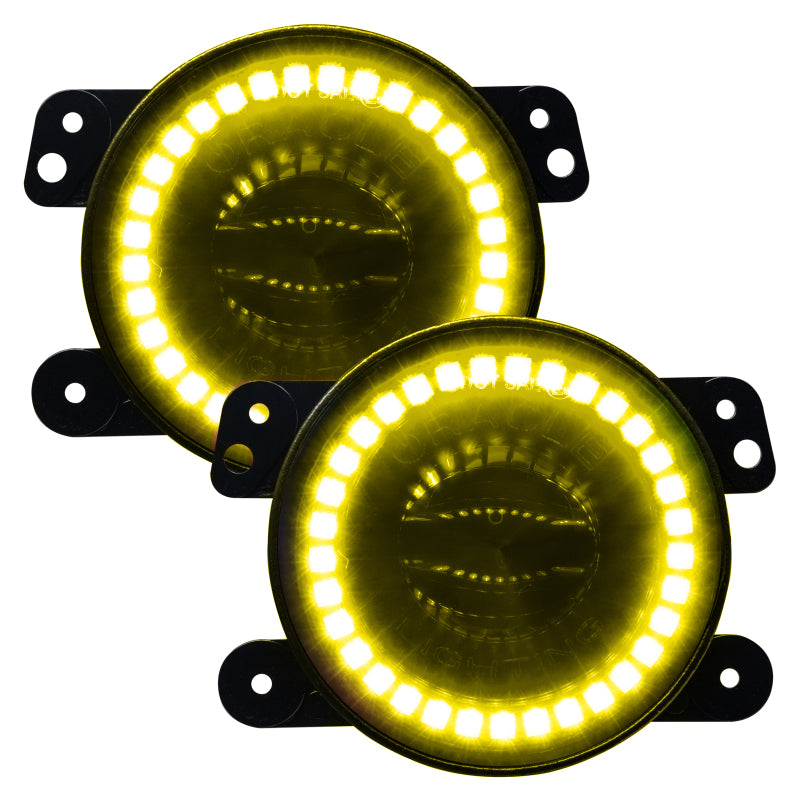 ORACLE Lighting Oracle Jeep Wrangler JK/JL/JT High Performance W LED Fog Lights - ColorSHIFT w/o Controller 5846-334 5846-334 Photo - Unmounted