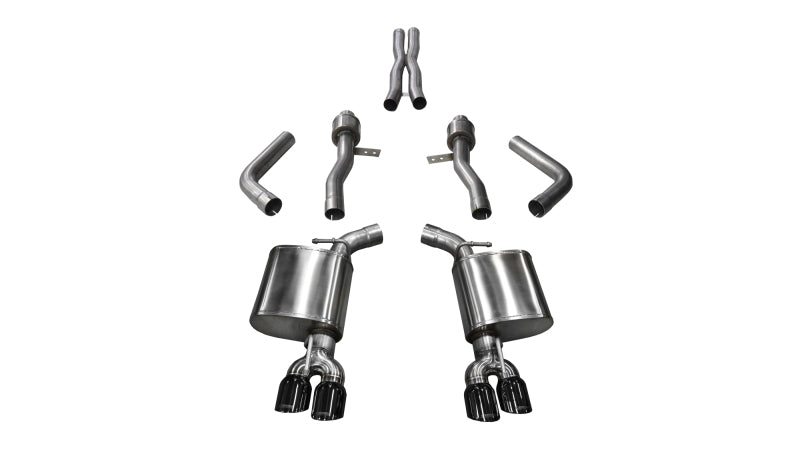 Corsa Performance 15-17 Dodge Challenger Hellcat Dual Rear Exit Sport Exhaust w/ 3.5in 14987BLK Photo - Primary