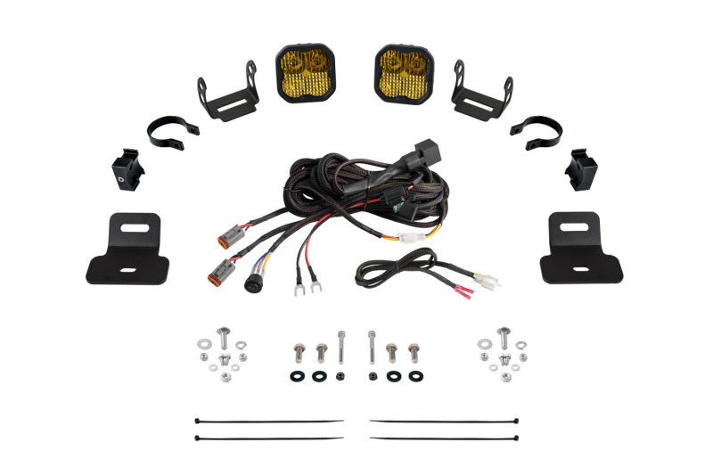 Diode Dynamics 17-24 Can-Am Maverick X3 SS3 Stage Series Ditch Light Kit - Sport Yellow Combo DD7865 DD7865 Photo - Primary