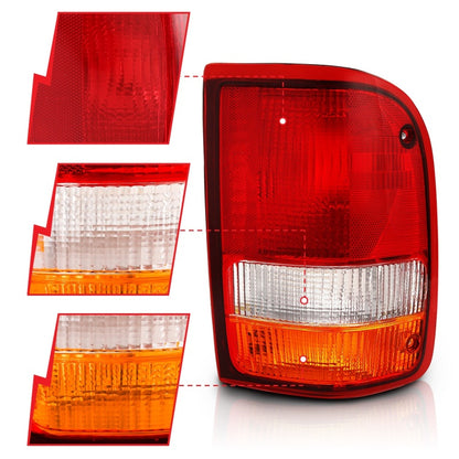 ANZO 1993-1997 Ford Ranger Tail Light Red/Cear (OE) 311310 311310 Photo - Unmounted