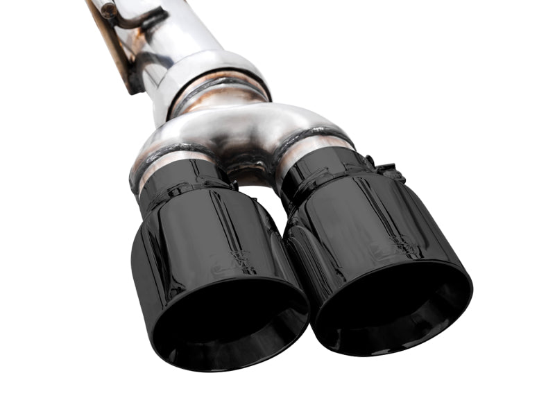 AWE Tuning 4th Gen GM 1500 6.2L 0FG Catback Split Rear Exit (w/ Bumper Cutouts) - Quad Diamond Tips 3015-43204 3015-43204 Photo - Close Up