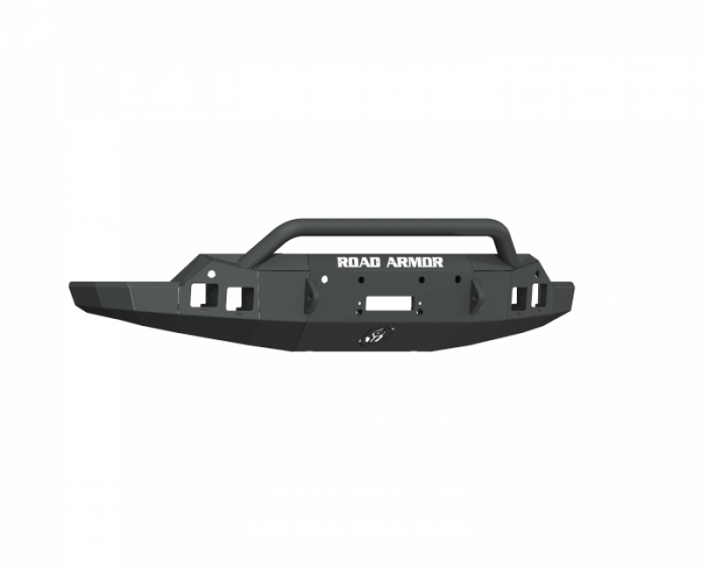 Road Armor 19-21 GMC Sierra 1500 Stealth Front Winch Bumper w/ Pre-Runner Guard - Tex Blk 2191F4B