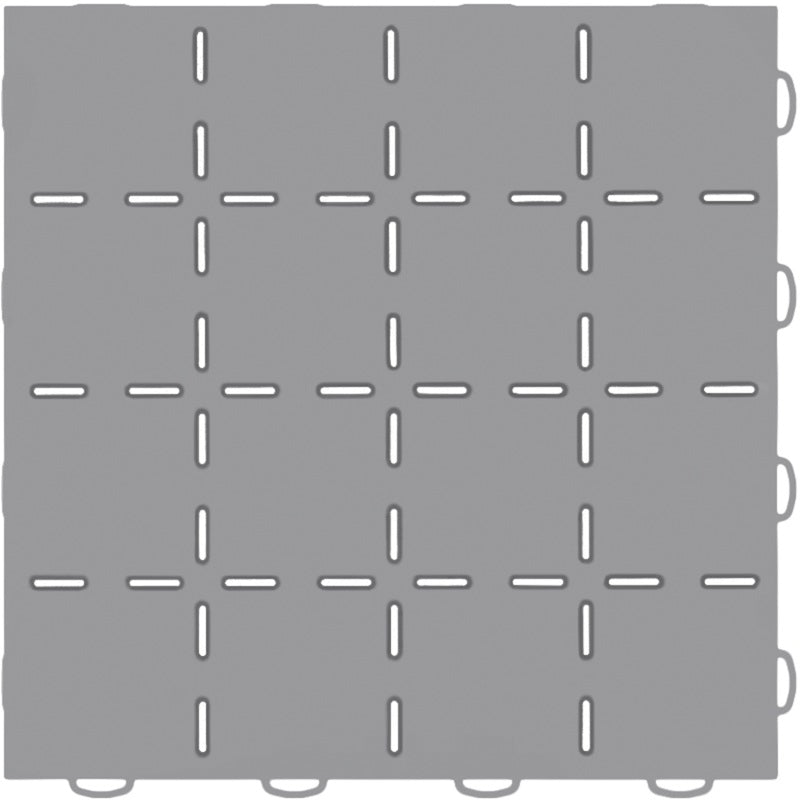 WeatherTech TechFloor 12in x 12in Solid Floor Tile w/ Raised Squares - Grey 51T1212SS GR 51T1212SS GR Photo - Primary