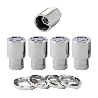 McGard Wheel Lock Nut Set - 4pk. (Reg. Shank Seat) M12X1.5 / 13/16 Hex / 1.38in. Length - Chrome 21156 21156 Photo - out of package