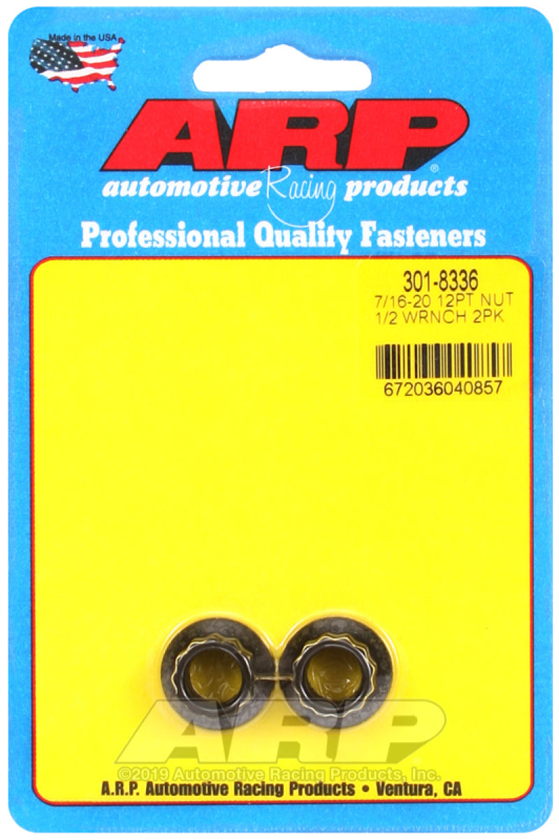 ARP 7/16-20 1/2 socket 12 pt nut kit 301-8336 Photo - Primary
