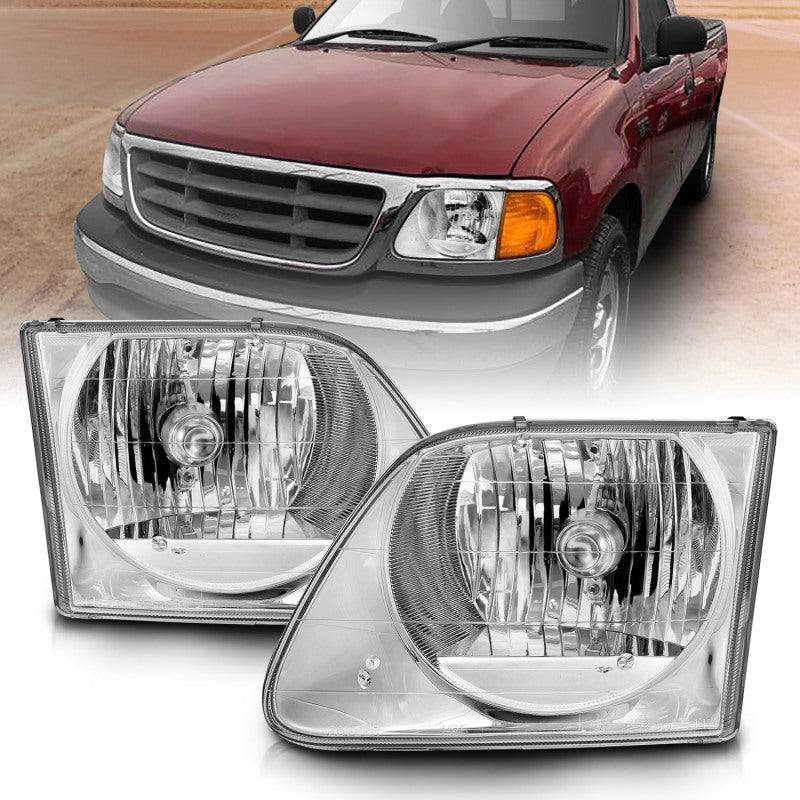 Anzo 1997-2003 Ford F-150 Crystal Headlights Chrome 111030 User 1