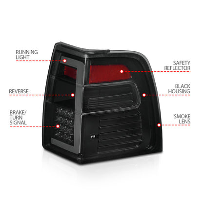 ANZO 07-17 Ford Expedition LED Taillights w/ Light Bar Black Housing Smoke Lens 311409 311409 Photo - Unmounted