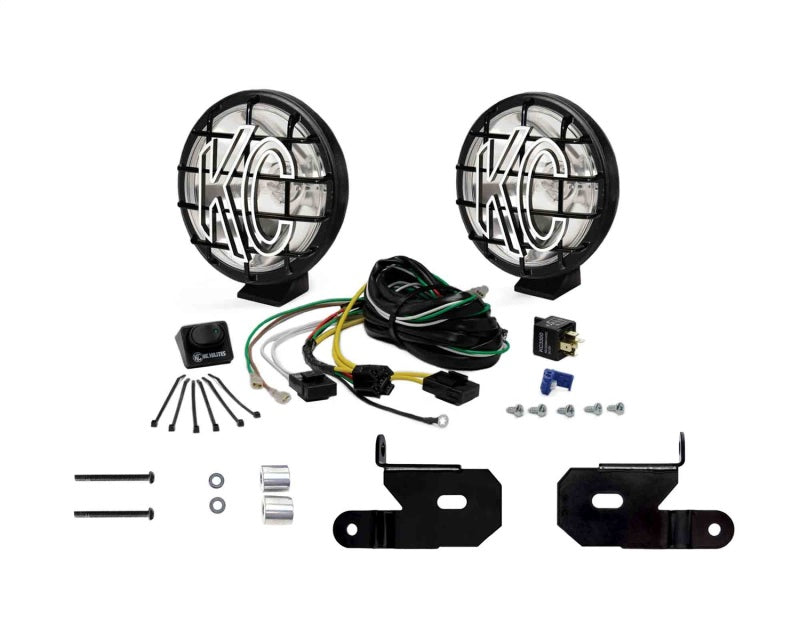 KC HiLiTES Jeep JL/JT A-Pillar Mount Light Kit w/Apollo Pro Halogen Lights 100w Spot Beam - Black 97113 97113 Photo - Primary