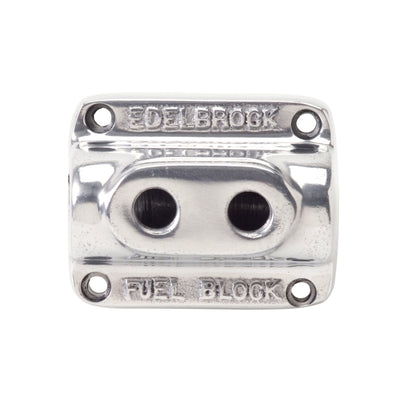 Edelbrock Polished Fuel Block Dual Carb 12801 12801 Photo - Primary