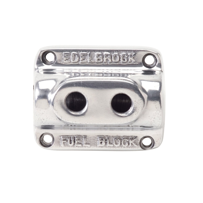 Edelbrock Polished Fuel Block Dual Carb 12801 12801 Photo - Primary