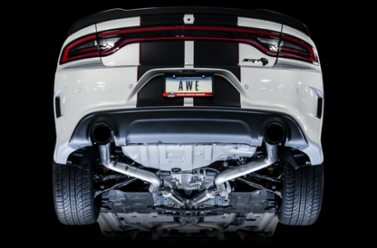 AWE Tuning 2015+ Dodge Charger 6.4L/6.2L Supercharged Track Edition Exhaust - Diamond Black Tips 3015-33126 3015-33126 Photo - Mounted