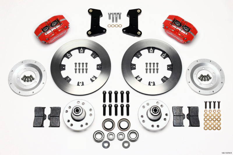 Wilwood Dynapro Dust-Boot Front Kit 12.19in Red 74-80 Pinto/Mustang II Disc Spindle only 140-13378-R 140-13378-R Photo - Primary