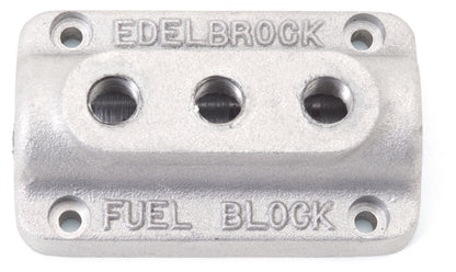 Edelbrock Triple Outlet Fuel Block Kit 1285 Photo - Primary