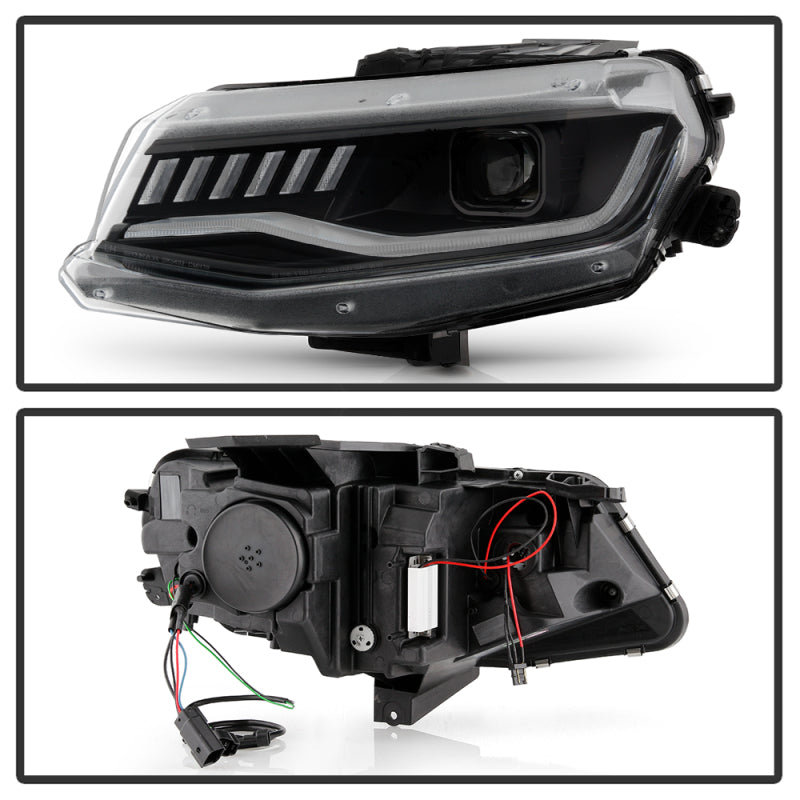 Spyder Chevy Camaro 16-18 Halogen Model Full LED Headlights Black PRO-YD-CCAM16HALAP-SEQ-BK 5087317 5087317 User 1