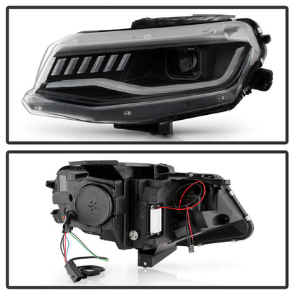 Spyder Chevy Camaro 16-18 Halogen Model Full LED Headlights Black PRO-YD-CCAM16HALAP-SEQ-BK 5087317 5087317 User 1