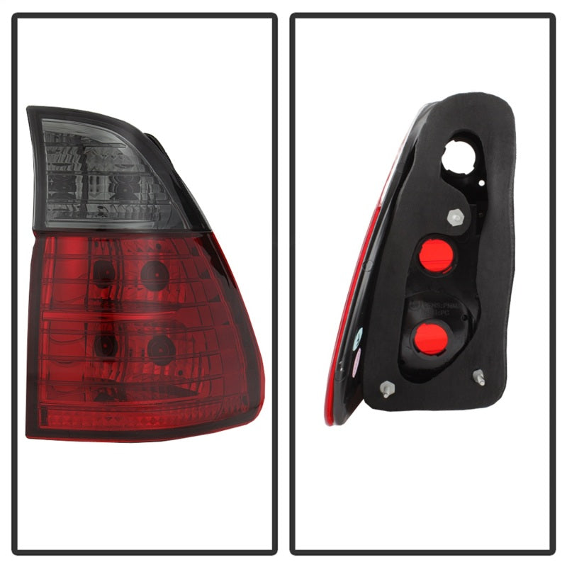 Spyder BMW E53 X5 00-06 4PCS Euro Style Tail Lights- Red Smoke ALT-YD-BE5300-RS 5000842 5000842 Photo - Unmounted