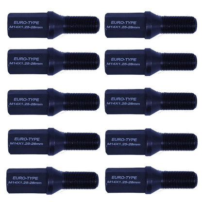 Godspeed Euro-Type Taper Cone Lug Bolts 10 Piece Set