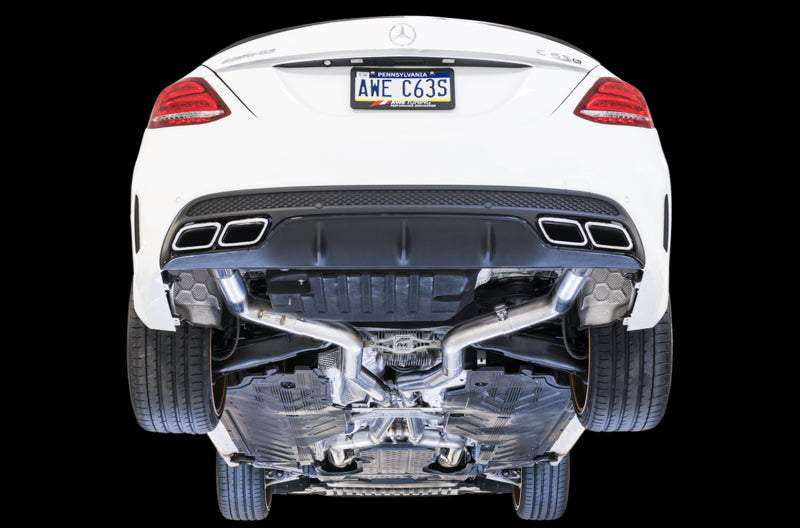 AWE Tuning Mercedes-Benz W205 AMG C63/S Sedan Track Edition Exhaust System (no tips) 3020-31014 3020-31014 Photo - Mounted