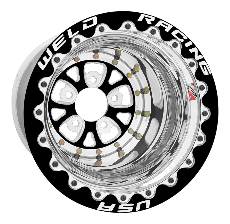 Weld V-Series 15x12 / 5x4.5 BP / 4in. BS Black Wheel - Black Single Beadlock MT 84B512208F 84B512208F User 1