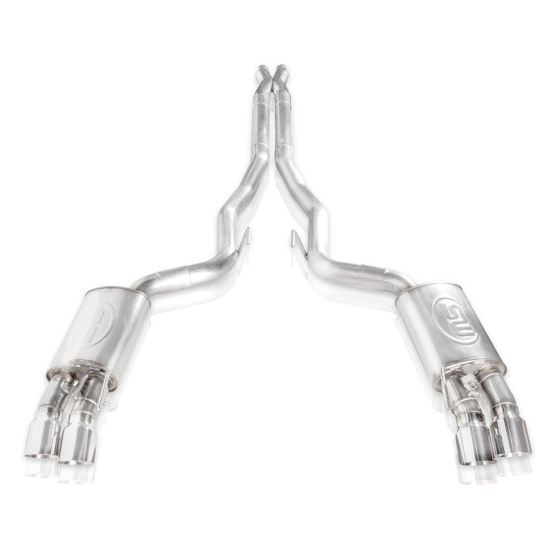 Stainless Works 18+ Ford Mustang GT Redline Cat-Back Performance Connect X-Pipe w/ Active Valves M18CBXPCV M18CBXPCV Photo - Unmounted