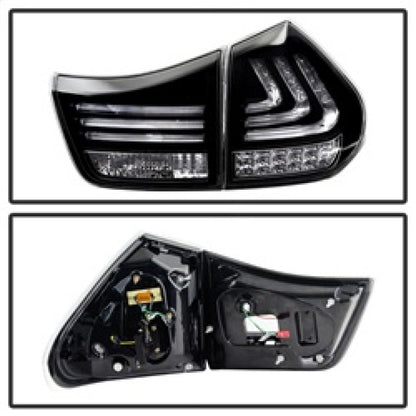 Spyder Lexus RX330/RX350 04-09 LED Tail Lights Black ALT-YD-LRX04-LED-BK 5080837 5080837 Photo - Unmounted