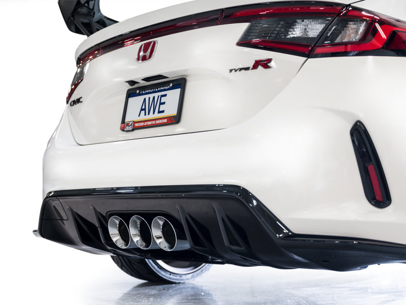 AWE Tuning 2023 Honda Civic Type R FL5 Touring Edition Exhaust w/ Triple Chrome Silver Tips 3015-52287 3015-52287 Photo - Mounted