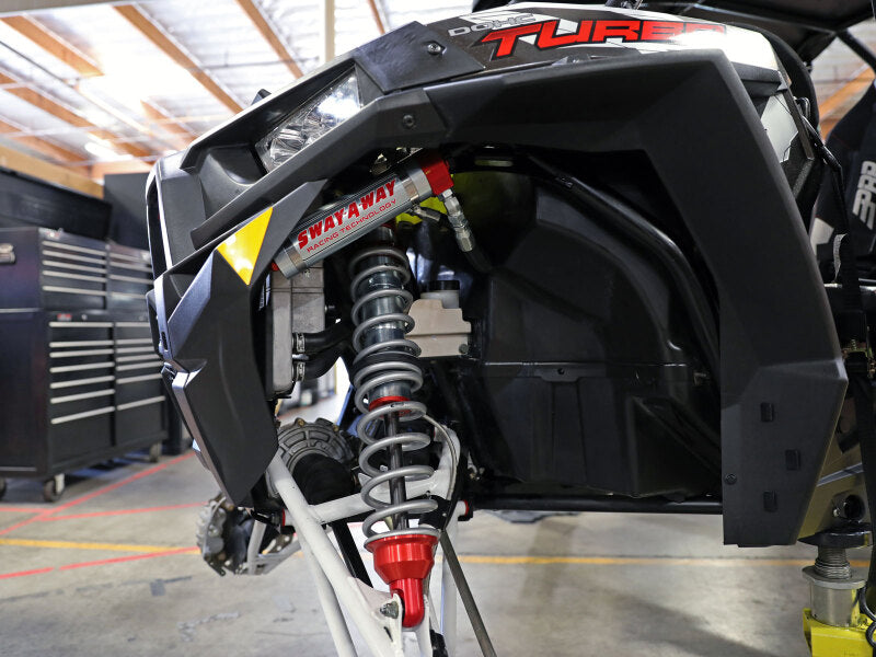 aFe 14-16 Polaris RZR 925/1000cc Sway-A-Way 2.5 Front Coilover Kit w/ Remote Reservoirs and Comp Adj 851-5600-01-CA 851-5600-01-CA Photo - Mounted
