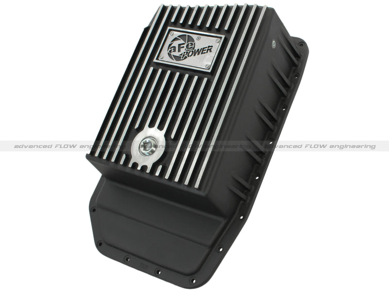 aFe Transmission Pan, Black w/ Machined Fins: Ford F-150 Trucks 09-16 (6R8 46-70172 Photo - Primary