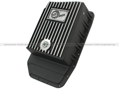 aFe Transmission Pan, Black w/ Machined Fins: Ford F-150 Trucks 09-16 (6R8 46-70172 Photo - Primary