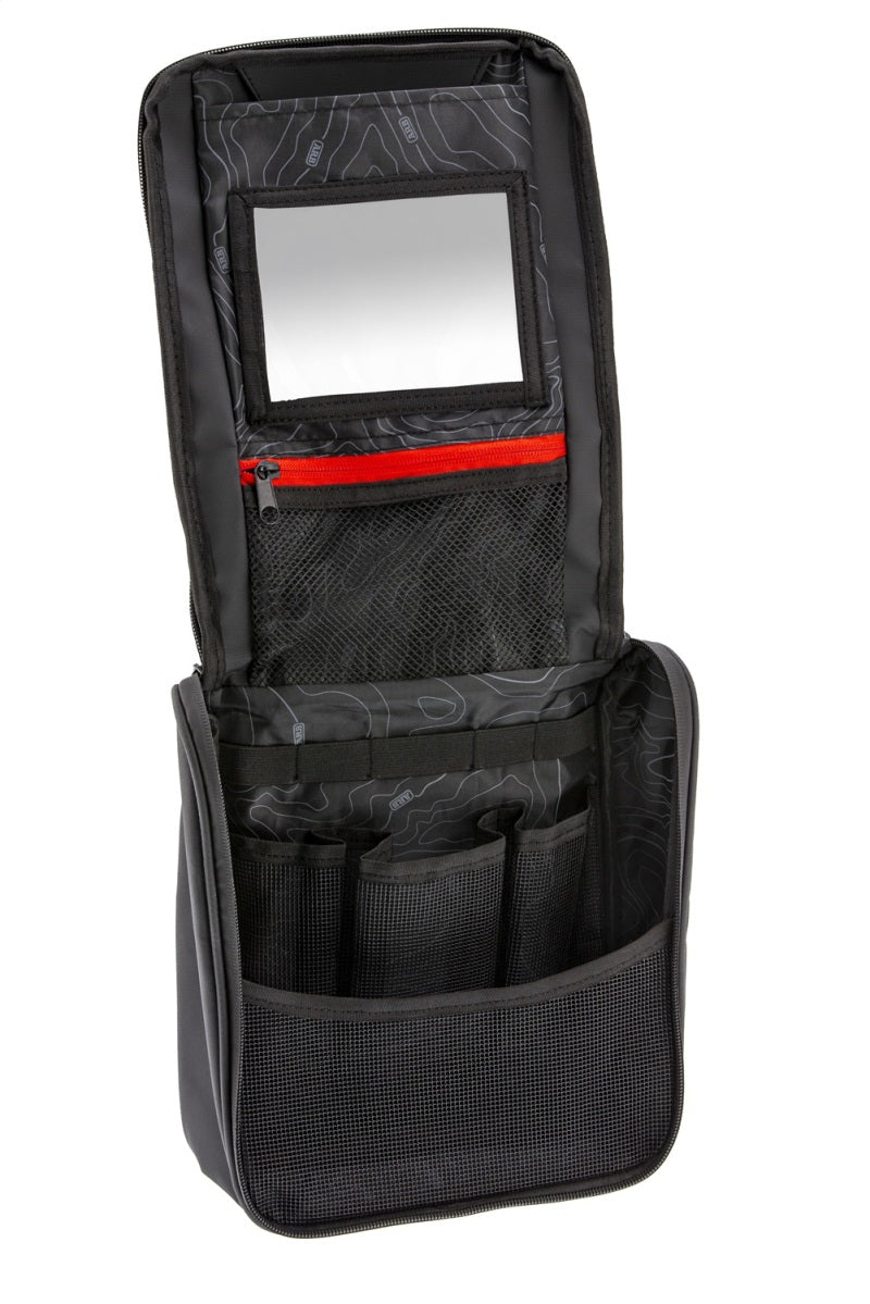 ARB Toiletries Bag Charcoal Finish w/ Red Highlights PVC Outer Shell Mesh Pockets Mirror ARB4209 ARB4209 Photo - Unmounted