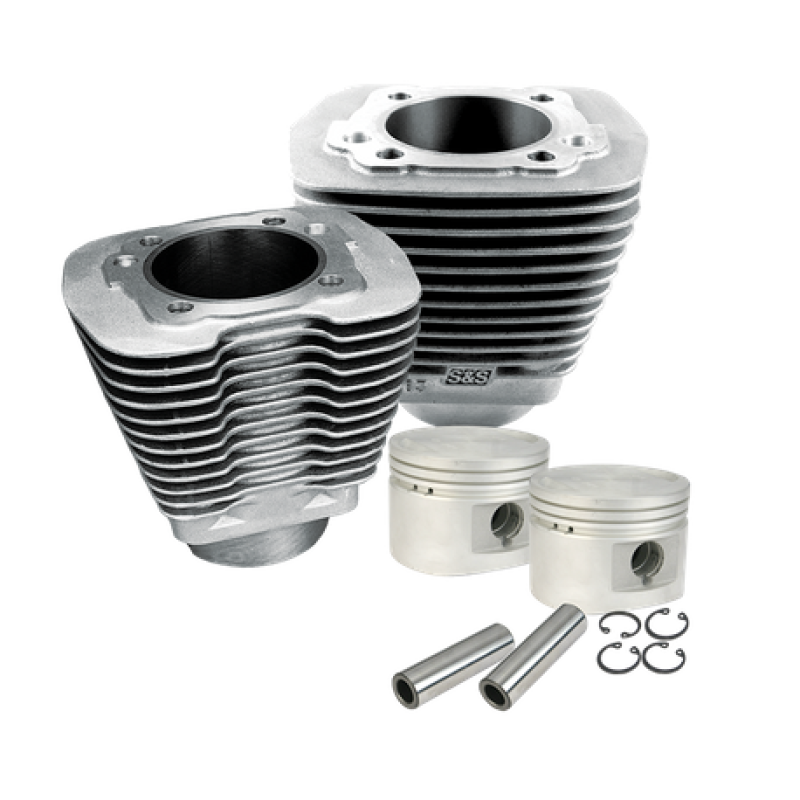 S&S Cycle 84-99 BT w/ Stock Heads 3-1/2in Bore Cylinder & Piston Kit - Natural 910-0179