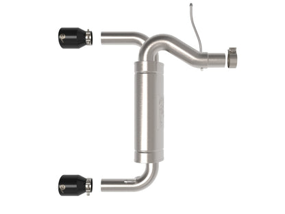aFe Vulcan 3in 304 SS Axle-Back Exhaust 2021 Ford Bronco L4-2.3L (t)/V6-2.7L (tt) w/ Black Tips 49-33137-B 49-33137-B Photo - Unmounted