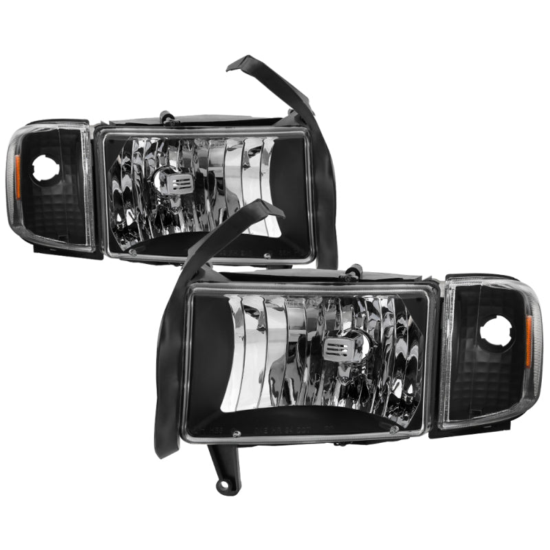 SPYDER xTune Dodge Ram 1500 94-01 OEM Style Headlights w/ Corner Lamps - Black OEM HD-JH-DR94-SET-BK 9040061 9040061 Photo - Primary