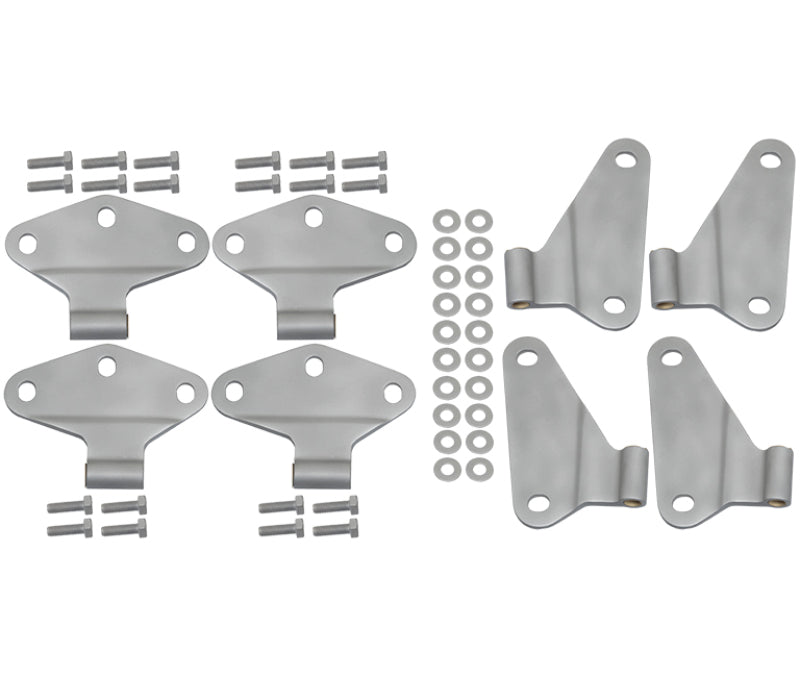 Kentrol 07-18 Jeep Wrangler JK Body Door Hinge Set 8 Pieces 4 Door Bare Grey 40581 40581 Photo - Primary