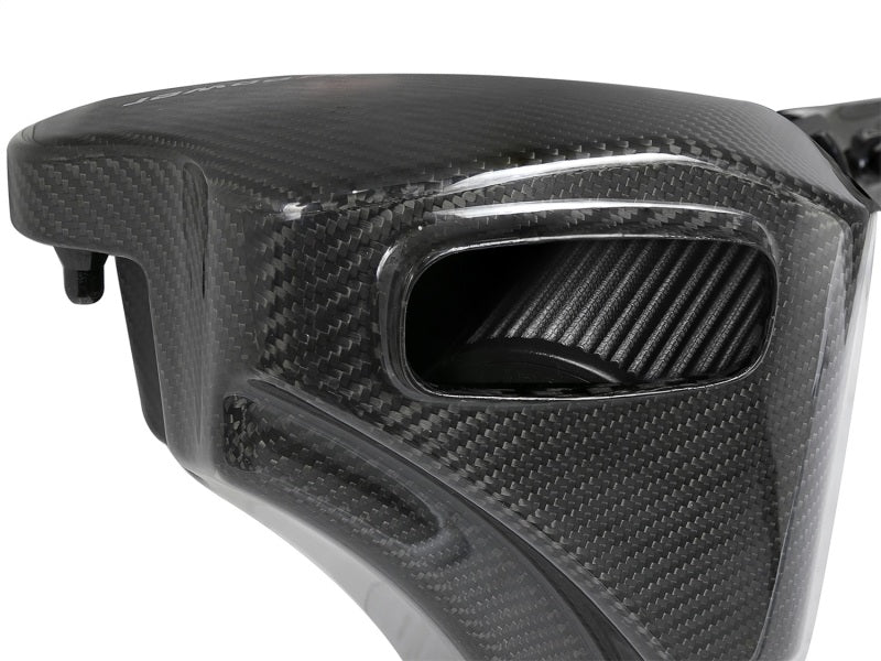 aFe Cold Air Intake System w/ PRO DRY S Black Series Momentum Carbon Fiber 51-76305-CF Photo - Unmounted