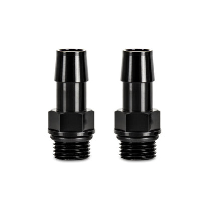 Mishimoto 16X1.5 TO 1/2in. Hose Barb Aluminum Fittings (Pack of 2) MMFT-M16-12BK MMFT-M16-12BK Photo - Primary