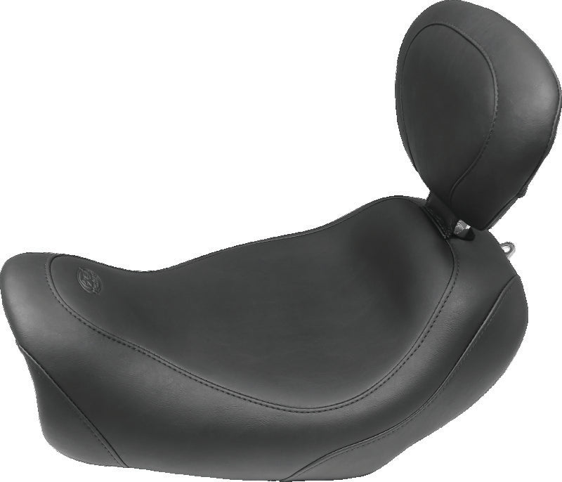 Mustang Motorcycle Mustang 08-21 Harley Electra Glide, Rd Glide, Rd King, Glide Lowdown 1PC Seat w/DBR Studs - Black 79704 79704 Photo - Primary