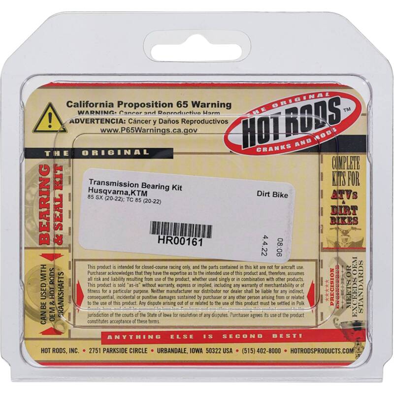 Hot Rods 20-22 Husqvarna TC 85 85cc Transmission Bearing Kit HR00161 HR00161 Photo - Primary
