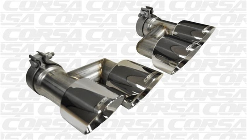 Corsa Performance 15-16 Ford Mustang GT 5.0 Polish Quad Tips Kit 14333 Photo - Primary