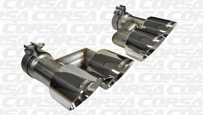 Corsa Performance 15-16 Ford Mustang GT 5.0 Polish Quad Tips Kit 14333 Photo - Primary