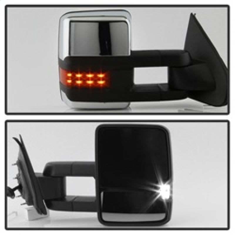 SPYDER xTune Chevy Silverado 14-16 Heated Amber LED Signal Mirror Chrome MIR-CSIL14S-G3C-PWH-AM-SET 9936777 9936777 Photo - Unmounted