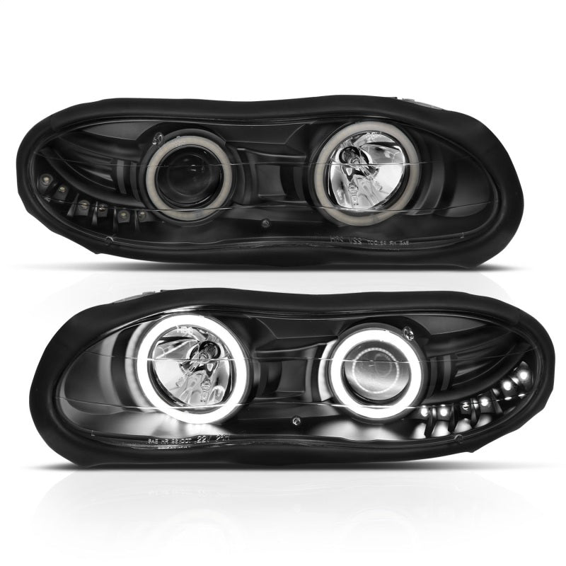 Anzo 1998-2002 Chevrolet Camaro Projector Headlights w/ Halo Black 121160 Photo - Unmounted