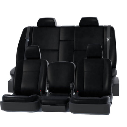 Covercraft 12-16 Ford F250-F350-F450-F550 Leatherette PrecisionFitFront Row Seat Covers - Blk GTF492ABLTBK GTF492ABLTBK Photo - Primary